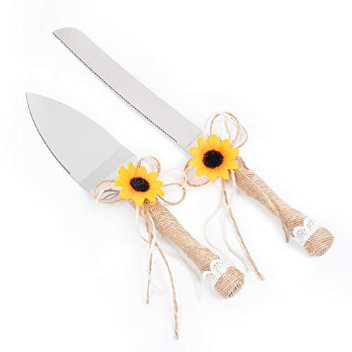 Rustic Wedding Cake Serving Set, Pizza Pie Cake Knife and Server Set for Custom Wedding Gift Parties Birthdays Anniversaries Supplies - Thumbnail 7