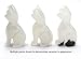 Adorable White Onyx Aragonite Cat Figure, 3