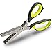 Warmhoming Herb Scissors 5 Stainless Steel Blades - Green Black (Green&Black)