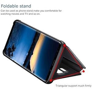 KERUN Cover per Oppo Reno 4Z (5G), Custodia Luxury Mirror Leather Magnetic Flip Stand Protective Case in Pelle PU… - immagine 5