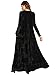 MakeMeChic Women's Elegant Long Sleeve Velvet Loose Maxi Dress Black M