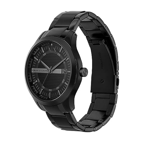 A｜X ARMANI EXCHANGE A|X Armani Exchange Men's Watch with Three-Hand Analog Display and Date Window, Watch for Men with Stainless Steel or Leather Band