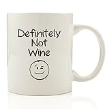 Definitely Not Wine Funny Coffee Mug - Unique Christmas Present Idea for Men & Women, Him or Her - Best Office Cup & Birthday Gag Gift for Coworkers, Mom, Dad, Kids, Son, Daughter, Husband or Wife