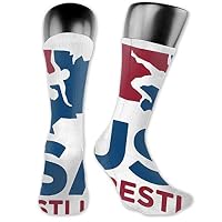 RZM YLY Men&Women USA Wrestling Cute Athletic Socks 15.74in Classic Long Sock
