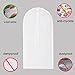 homeminda Garment Bags for Long Dresses,60in Clear Hanging Lightweight White Breathable Dust Proof Covers with Study Full Zipper for Clothes Storage Closet Pack of 6