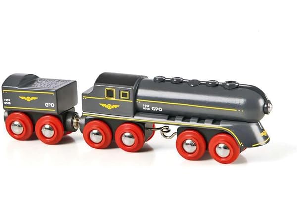 BRIO World - 33697 Speedy Bullet Train - Engaging 2-Piece Wooden Toy Train Set | Ideal for Kids Age 3+ | Enhances Motor Skill