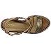 Ollio Womens Shoe Vintage Burnish Wedge Cross Strap Sandal