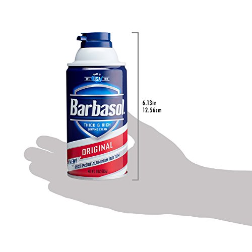 Barbasol Original Thick and Rich Shaving Cream for Men, 10 Ounce, Pack of 6 - Thumbnail 3