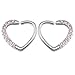 16g Clear/Pink Cubic Zirconia Heart Surgical Steel Daith Tragus Cartilage Earring Piercing (Pink)