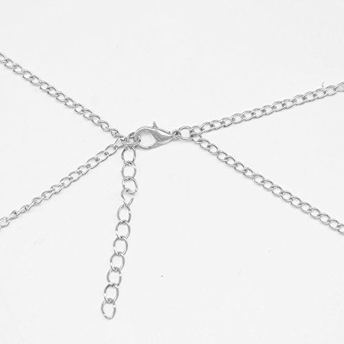 JeVenis Hobo Rhinestone Bralette Sexy Harness Bikini Body Belly Chains Jewelry (New White)