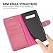 Galaxy S10+ Plus Wallet Case, TUCCH S10 Plus Case, PU Leather RFID Blocking Flip Case with Card Slot, Stand Holder Slim Book Cover Compatible with Galaxy S10 Plus (6.4 inch 2019) - Hot Pink
