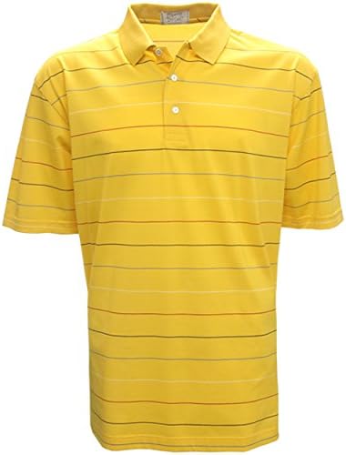 McIlhenny Sunray Stripe Polo Golf Shirt by Tabasco, X-Large Mustard
