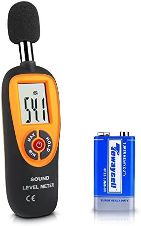 Innens Decibel Meter, Digital Sound Level Reader Range 30-130dBA Noise Volume Measuring Instrument (Black/Yellow)
