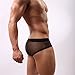 Gotd Mens Sexy Mesh Transparent Underwear Shorts Boxers Underpants Soft Briefs (M, Black)