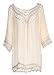 Women's Bathing Suits Cover Up Beach Bikini Swimsuit Swimwear Crochet Dress (One Size, Beige)