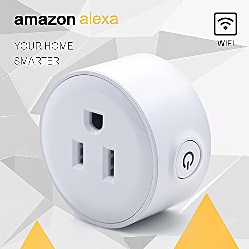 Mini Wi-Fi Smart Plug Outlet, Work with Alexa, App Remote Control, Timer Switch, No Hub Required