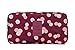 VAYEEBO Travel Luggage Organizers Packing Cubes-Compression Pouches for Underwear,Bra,Socks(Wine Daisy)