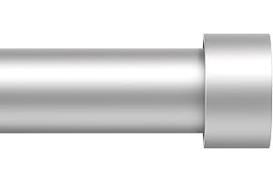 Silver Extra Long Curtain Rod 30 to 214 inch, Heavy Duty Curtain Rods for Windows with Modern End Caps, 1 inch Drapery Rods S