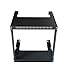 KENUCO Black 9U Wall Mount Open Frame Steel Network Equipment Rack 17.75 Inch Deep - Black - 9U - W19'' x D17.75'' x H19.25'' (REG-9U)