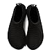 WateLves Womens and Mens Kids Water Shoes Barefoot Quick-Dry Aqua Socks for Beach Swim Surf Yoga Exercise (TW.Black, XXL)