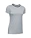Under Armour Women's Tech Crew - Stripe, Black/White, Large