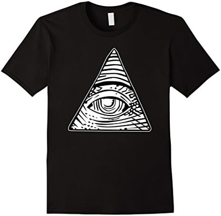 Men's All Seeing Eye Shirt Third Eye Illuminati Conspiracy Group 2XL Black
