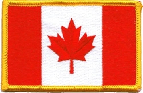 Canada Flag Iron-On Patch [2x3.5in. - Red/White]