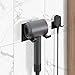 XIGOO Self Adhesive Hair Dryer Holder Wall Mounted - Adhesive Bathroom Hair Blow Dryer Rack Organizer Compatible with Supersonic Hair Dryers (Black)