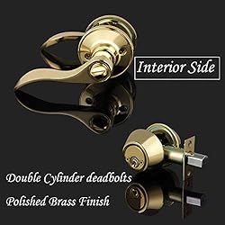 Keyed Alike Front Door Entry Lever with Double