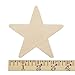 Wood Star 3-3/4 inch, Natural Unfinished Wooden Star Cutout Shape (3-3/4