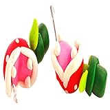 RoseSummer 1 Pair Handcraft Polymer Clay Super Mario Piranha Plant Corpse Flower Stud Earrings