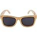 Shiner Bamboo Wood Polarized Sunglasses - UV400 Lenses, Wayfarer Style (Bamboo, Black)