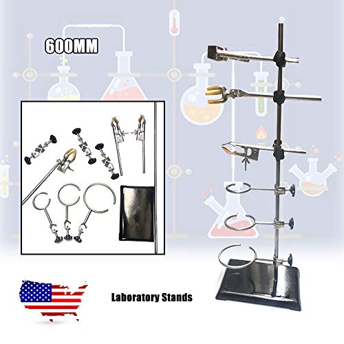DOMINTY 60CM Laboratory Stands Support and Lab Clamp Flask Clamp