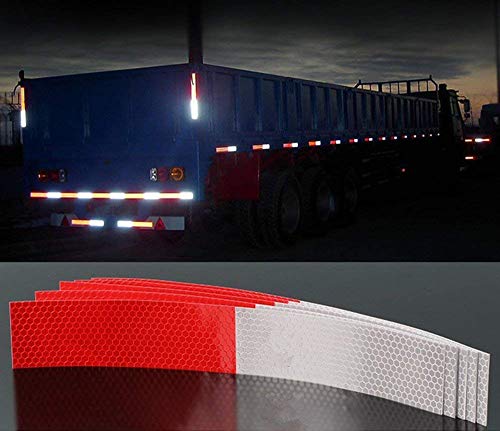 image for ANKIA Red White Micro Prismatic Sheeting Reflective Tape 2