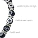 2284 Black Evil Eye Murano Glass Bead Bracelet with Crystal Spacers for Women Kabbalah Jewelry