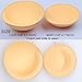 Nimiah Bra Cups Inserts Bra Pads Women's Round Sport Yoga Bra Pads Inserts 3 Pairs in Set Beige C/D Cup