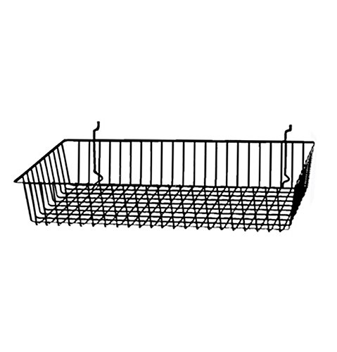 AMKO BSK11/BLK Shallow Basket – Storage Basket with Weight Bearing Metal Wire. Home and Kitchen Accessories