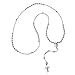 Catholic Prayer Round Ball Beads Jesus Crucifix Virgin Mary Rosary Y Necklace Unisex For Men For Women Sterling Silver