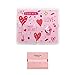 [200 Counts + Mirror Case] Face Oil Blotting Paper Sheets with Makeup Mirror - Pink Sweetheart Printed Oil Absorbing Sheets made in Japan