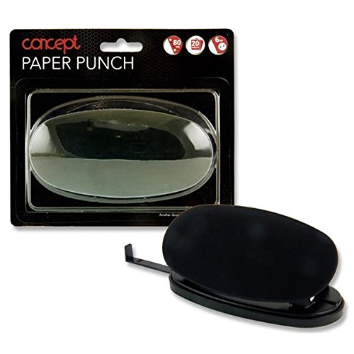 Premier Stationery Concept 20 Sheet Paper Punch. Soft Touch. Black.
