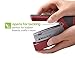 Bostitch Office Injoy Spring-Powered Compact Stapler - Red (1511), plastic-half strip
