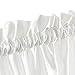 Vangao French Door Curtain White Glass Door Window Curtains Drapes Faux Silk Privacy Rod Pocket Front Door Curtain Small Window with Bonus Tieback W54 x L40 1 Panel