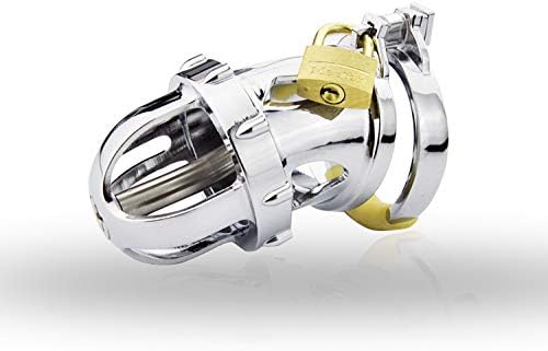 Bondage Masters Chastity Cage with Removable Urethral Tube and Air-Flow Cage, The Fortress, Silver - Image 3