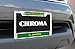 Chroma 6418 John Deere Auto Tag Frame - Domed Metal/Chrome