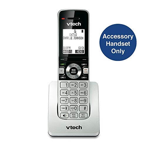 VTech UP407 ErisBusinessSystem Accessory Cordless Handset, Silver/Black | Requires a Main Console (UP416) or Extension Deskset (UP406) to Operate