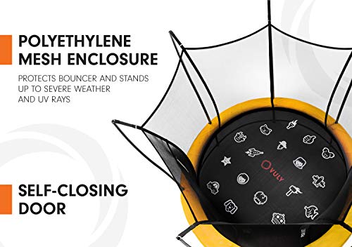 Vuly Lift Trampoline with Double-Sided Safety Pads, Extra-Tall Enclosure, and Self-Closing Door (Multiple - Thumbnail 2