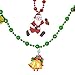 Set of 12 Christmas Jingle Bells Necklaces for Christmas and Holiday Party Favors with 6 Designs