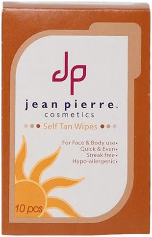 Jean Pierre Cosmetics Self Tan Wipes, 10 Count