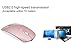 Tsmine Wireless USB Charger Computer Mouse for MacBook Air Mac Pro Laptop Ipad Pad PC The Laser Optical Rechargeable Mini Slim Silent Mice is Replacement Wired Widely Used Desktop iMac (Rose Gold)