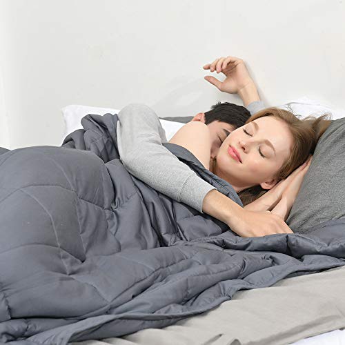 Ourea 10 lbs Weighted Blankets | 48” × 78” | Dark Grey | Various Sizes for Children and Adults - Thumbnail 3